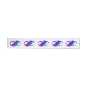 Infinity with Purple Feather Wraparound Address Label