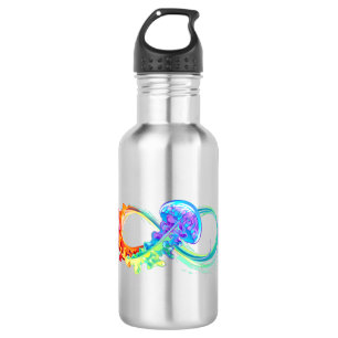 Infinity with Rainbow Jellyfish 532 Ml Water Bottle
