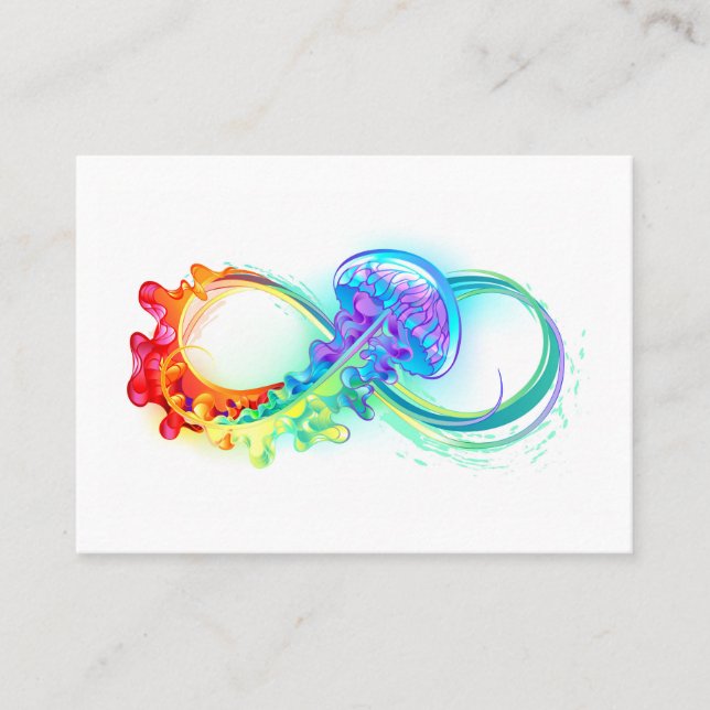 Infinity with Rainbow Jellyfish Appointment Card (Front)