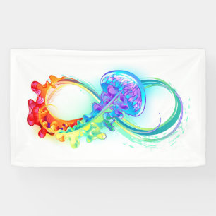 Infinity with Rainbow Jellyfish Banner