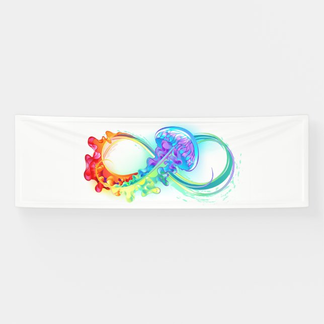 Infinity with Rainbow Jellyfish Banner (Horizontal)