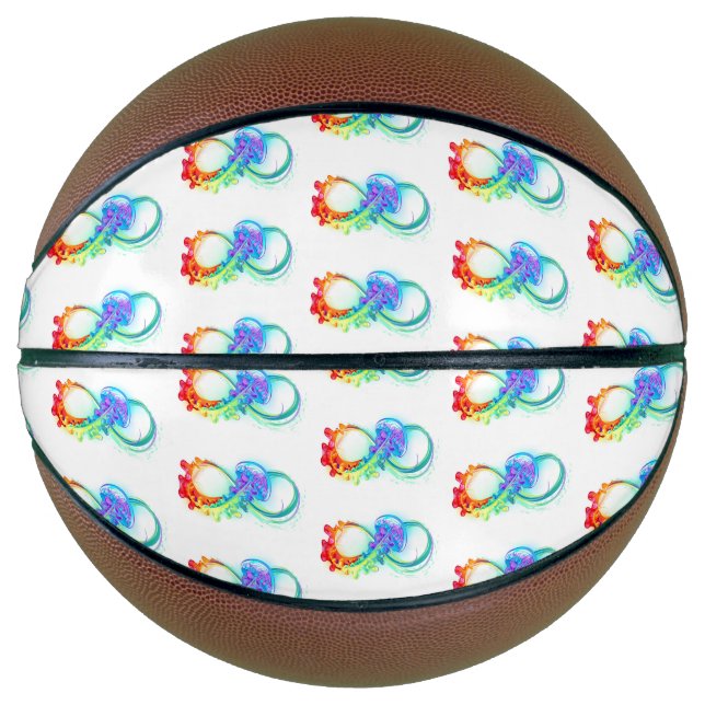 Infinity with Rainbow Jellyfish Basketball (Front)