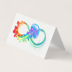 Infinity with Rainbow Jellyfish Business Card
