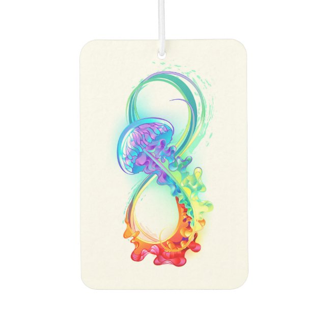 Infinity with Rainbow Jellyfish Car Air Freshener (Front)