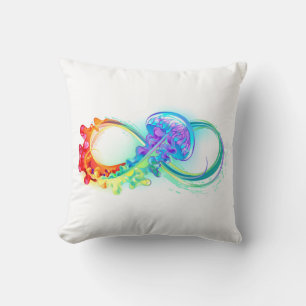 Infinity with Rainbow Jellyfish Cushion