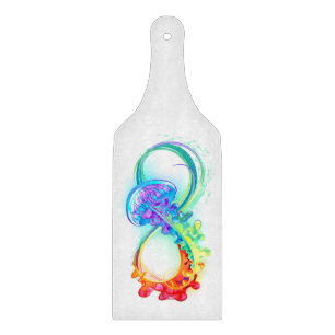 Infinity with Rainbow Jellyfish Cutting Board