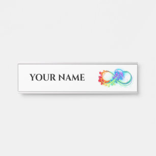 Infinity with Rainbow Jellyfish Door Sign