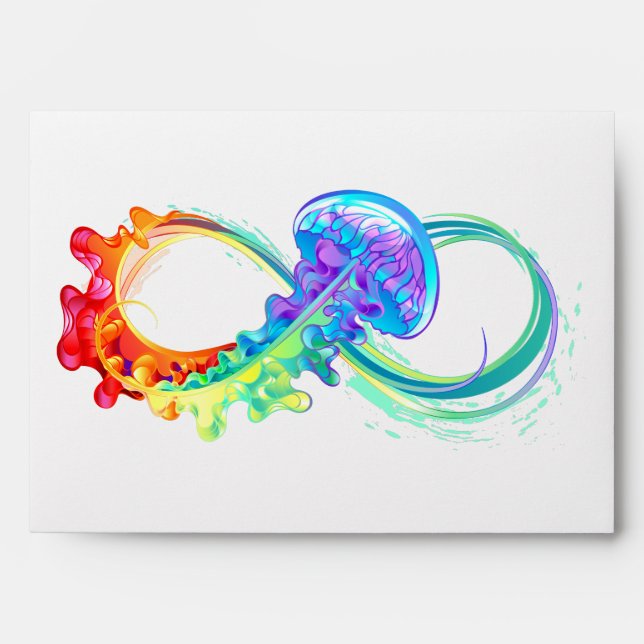 Infinity with Rainbow Jellyfish Envelope (Front)