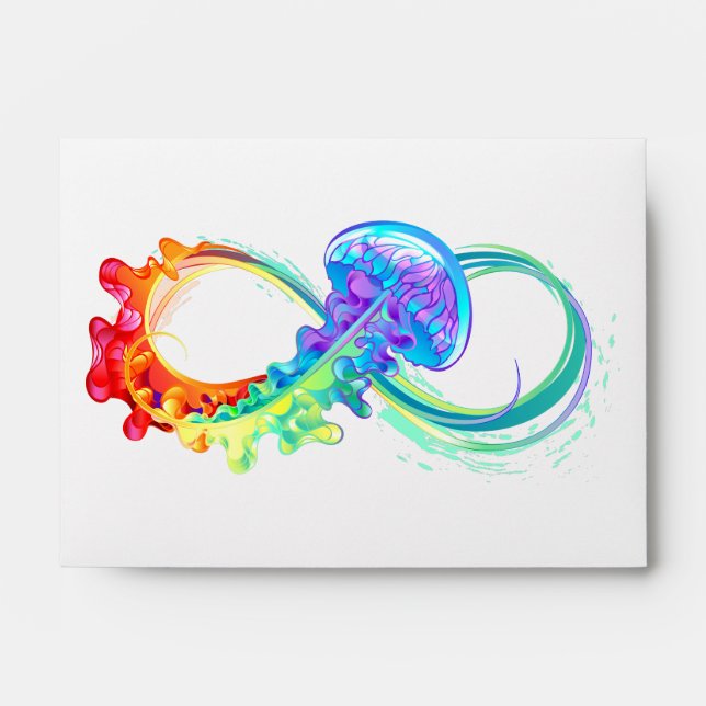 Infinity with Rainbow Jellyfish Envelope (Front)