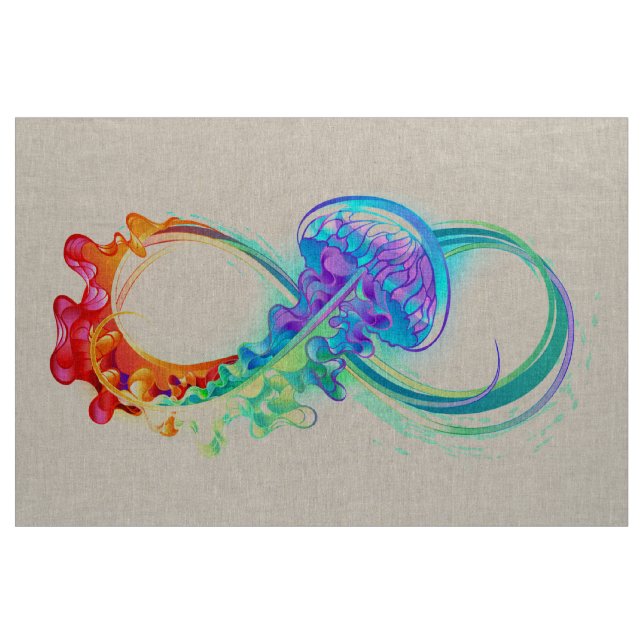 Infinity with Rainbow Jellyfish Fabric (Yard)