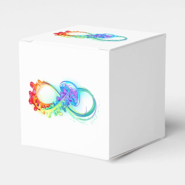 Infinity with Rainbow Jellyfish Favour Box (Front Side)