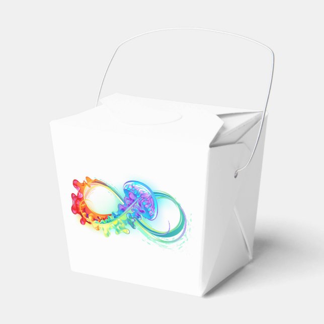 Infinity with Rainbow Jellyfish Favour Box (Front Side)