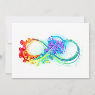 Infinity with Rainbow Jellyfish Holiday Card