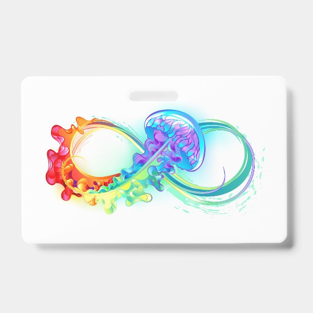 Infinity with Rainbow Jellyfish ID Badge (Front)