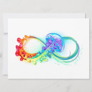 Infinity with Rainbow Jellyfish Invitation