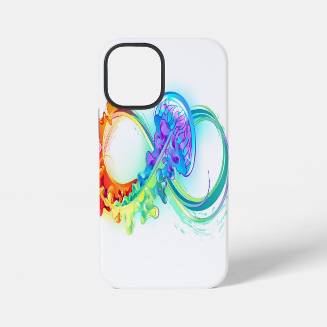 Infinity with Rainbow Jellyfish iPhone Case (Back)