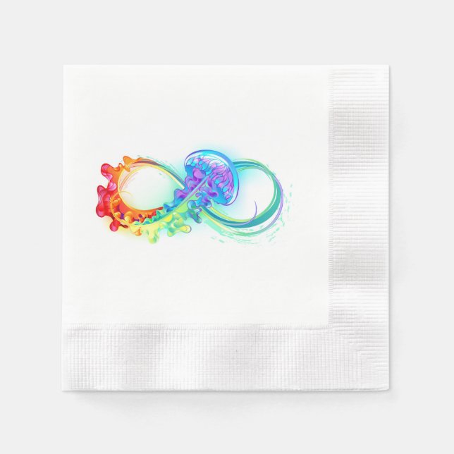 Infinity with Rainbow Jellyfish Napkin (Front)