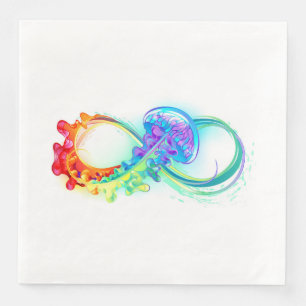 Infinity with Rainbow Jellyfish Napkin
