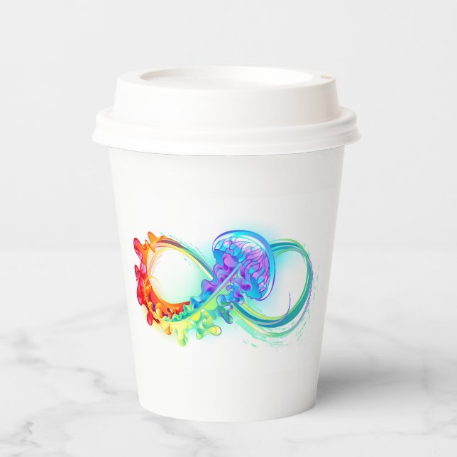 Infinity with Rainbow Jellyfish Paper Cups (Front)