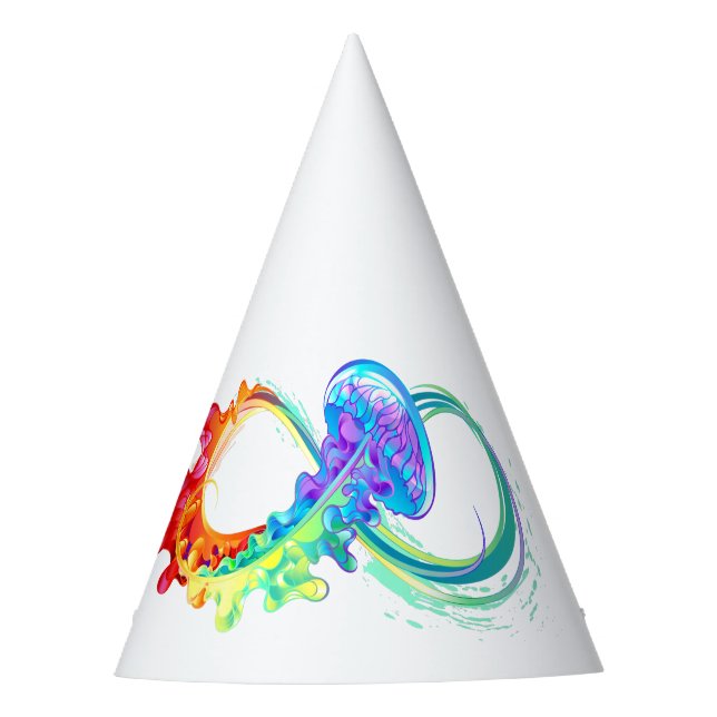 Infinity with Rainbow Jellyfish Party Hat (Front)
