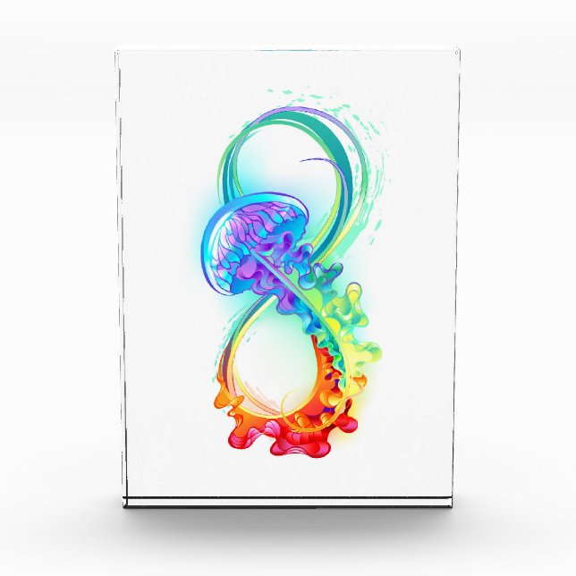 Infinity with Rainbow Jellyfish Photo Block (Front)
