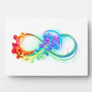 Infinity with Rainbow Jellyfish Plaque