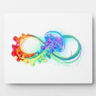 Infinity with Rainbow Jellyfish Plaque
