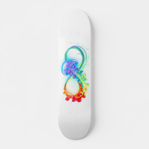 Infinity with Rainbow Jellyfish Skateboard