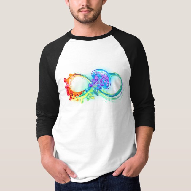 Infinity with Rainbow Jellyfish T-Shirt (Front)