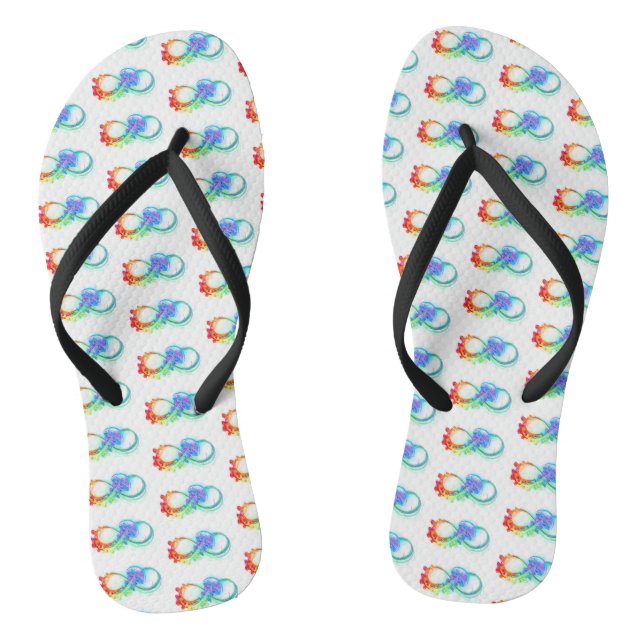 Infinity with Rainbow Jellyfish Thongs (Footbed)