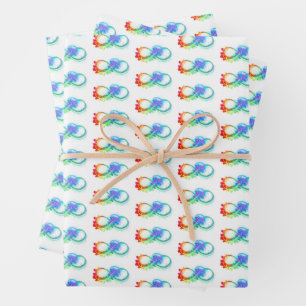 Infinity with Rainbow Jellyfish Wrapping Paper Sheet