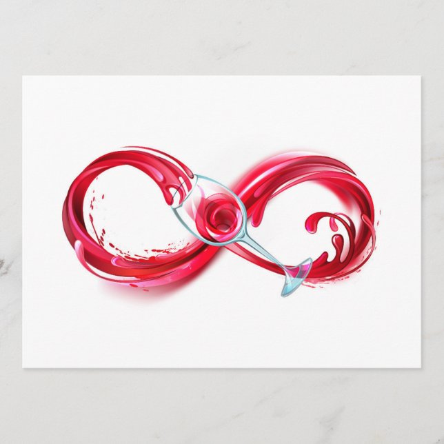 Infinity with Red Wine Advice Card (Front)
