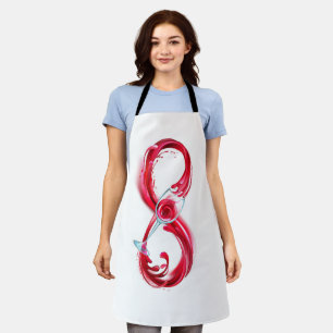 Infinity with Red Wine Apron