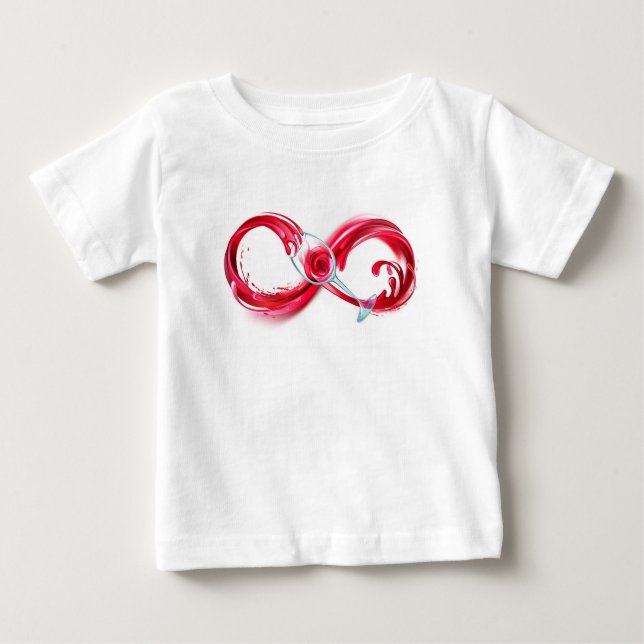 Infinity with Red Wine Baby T-Shirt (Front)