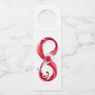 Infinity with Red Wine Bottle Tag