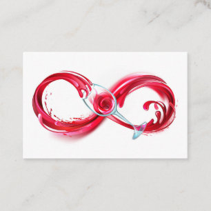 Infinity with Red Wine Business Card
