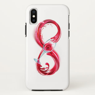 Infinity with Red Wine iPhone X Case