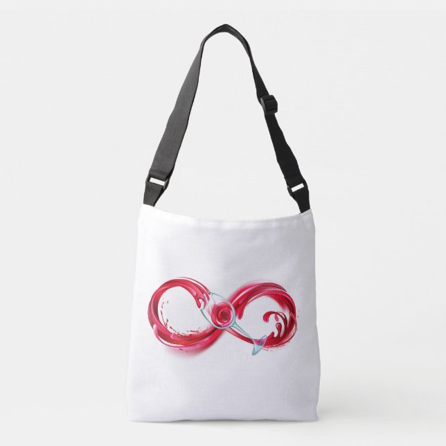 Infinity with Red Wine Crossbody Bag (Front)