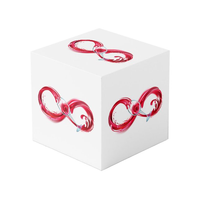 Infinity with Red Wine Cube (Front Angled)