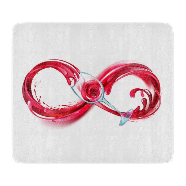 Infinity with Red Wine Cutting Board (Front)