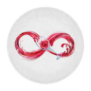Infinity with Red Wine Cutting Board