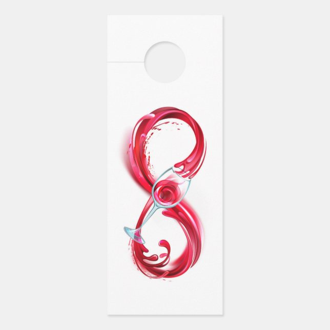Infinity with Red Wine Door Hanger (Front)