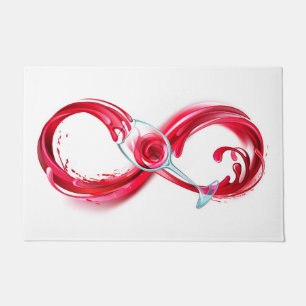 Infinity with Red Wine Doormat