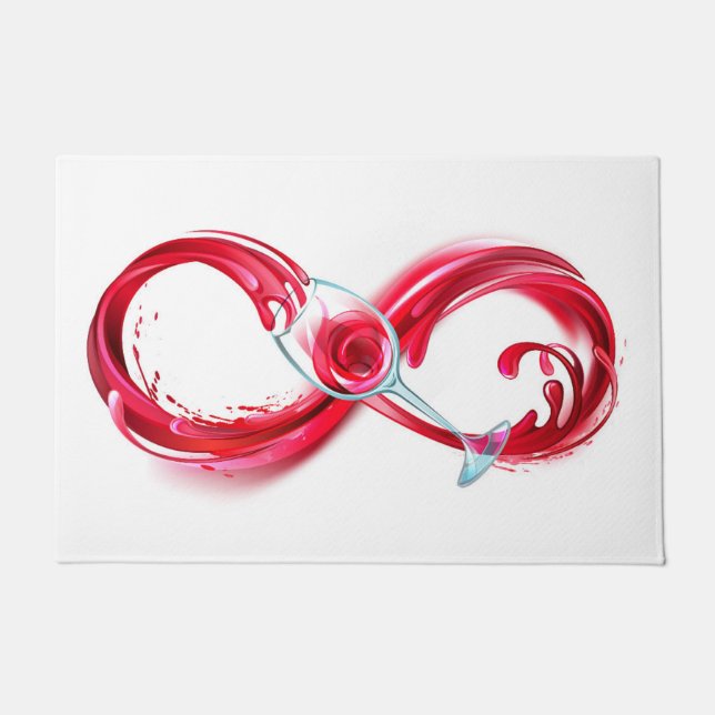 Infinity with Red Wine Doormat (Front)