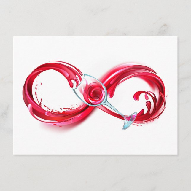 Infinity with Red Wine Enclosure Card (Front)