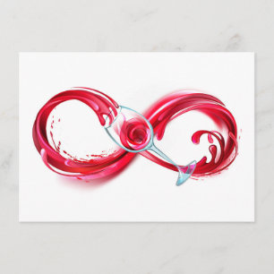 Infinity with Red Wine Enclosure Card