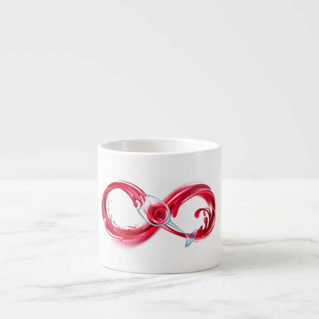 Infinity with Red Wine Espresso Cup (Front)