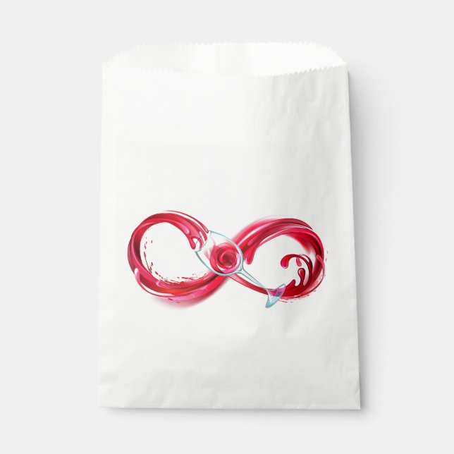 Infinity with Red Wine Favour Bag (Front)