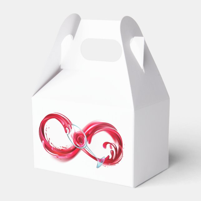 Infinity with Red Wine Favour Box (Front Side)