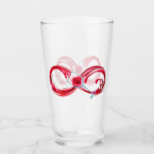 Infinity with Red Wine Glass
